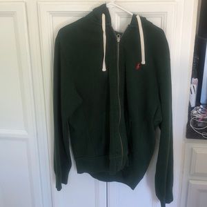 Polo Ralph Lauren Green Hoodie ZIP UP Sweatshirt